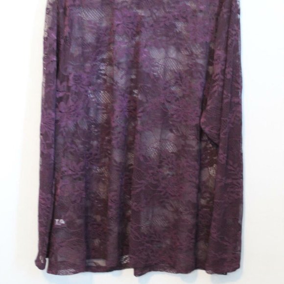 Lane Bryant High Collar Floral Lace Blouse H10949 - Picture 7 of 10